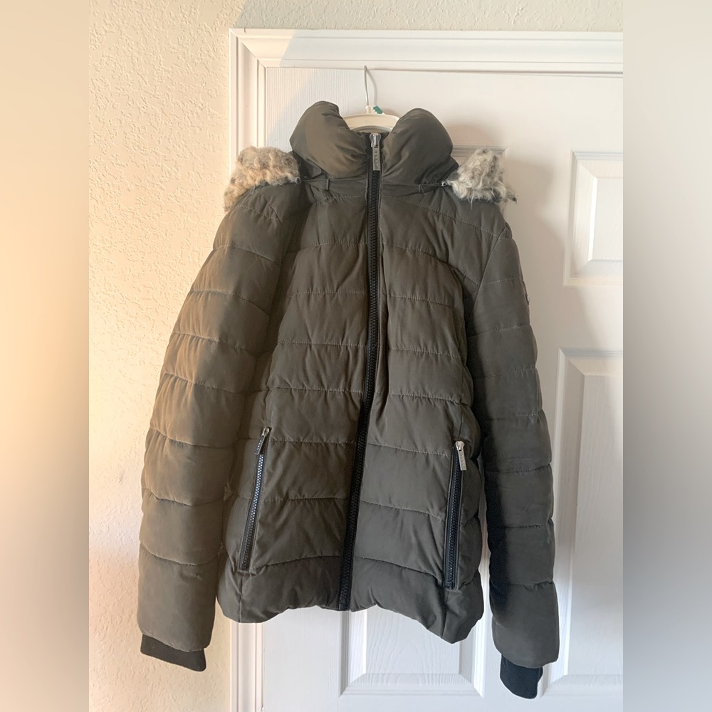 DKNY Olive/Army Green Puffy Coat